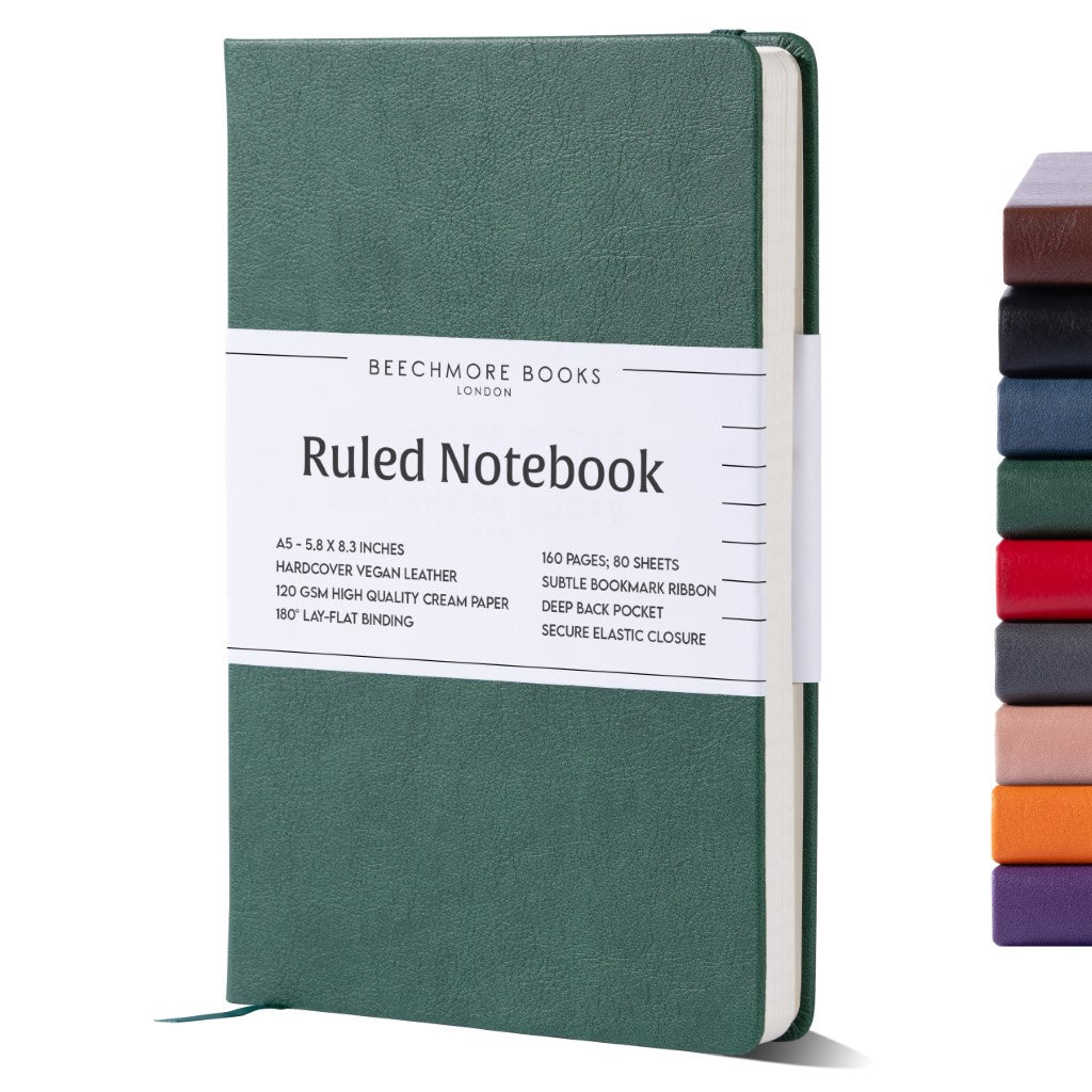 A5 Ruled Notebook - Dartmouth Green