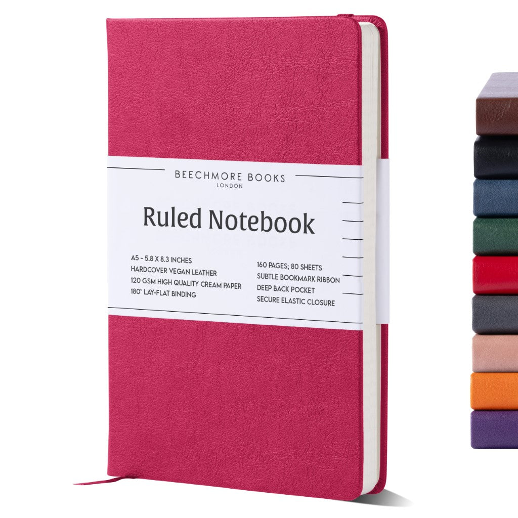 A5 Ruled Notebook - Vibrant Pink