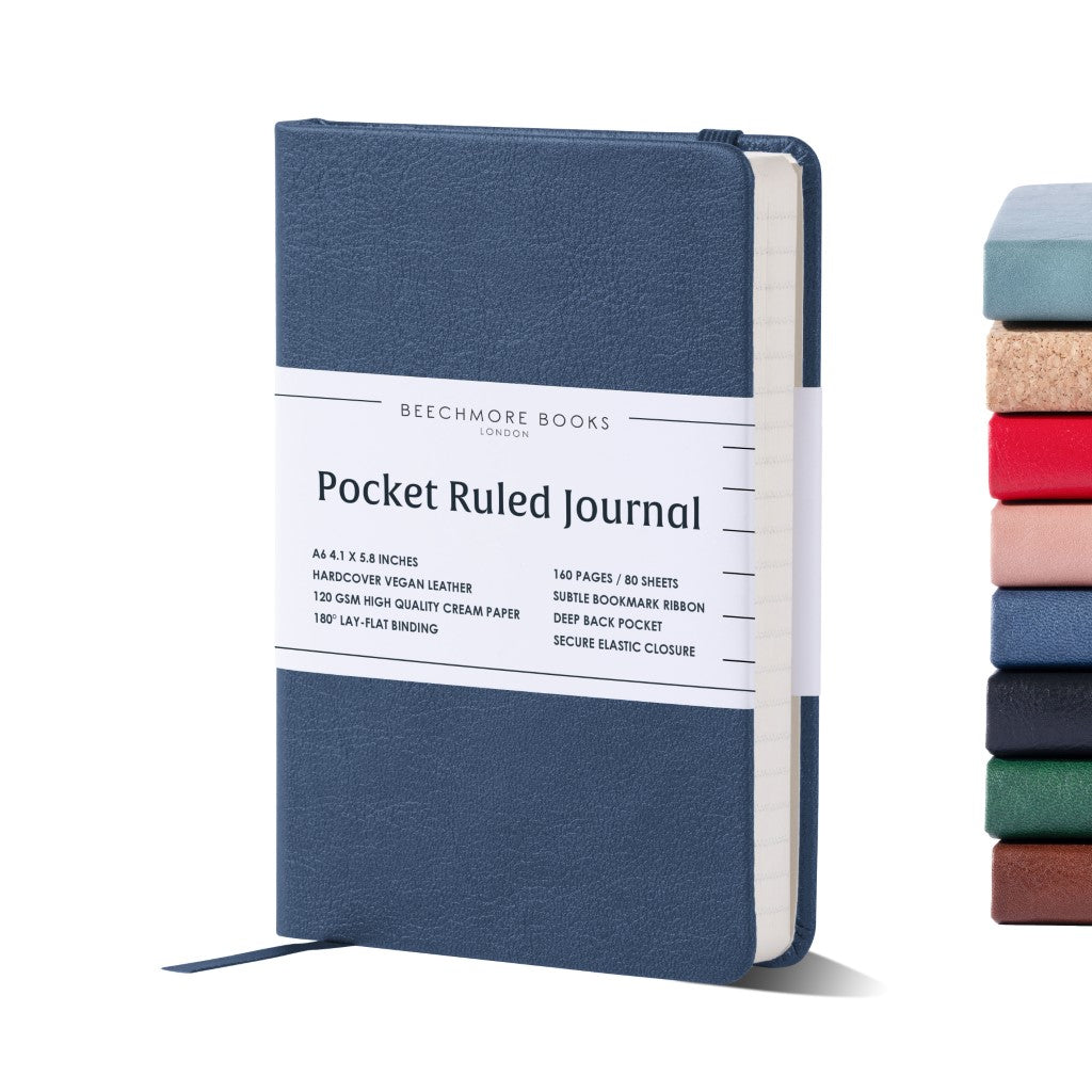 A6 Pocket Ruled Notebook - Symphony Blue