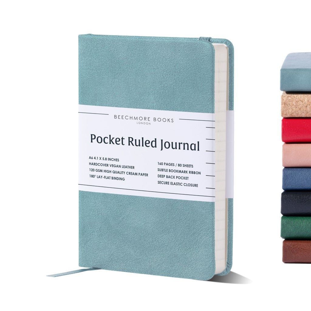 A6 Pocket Ruled Notebook - Arctic Teal