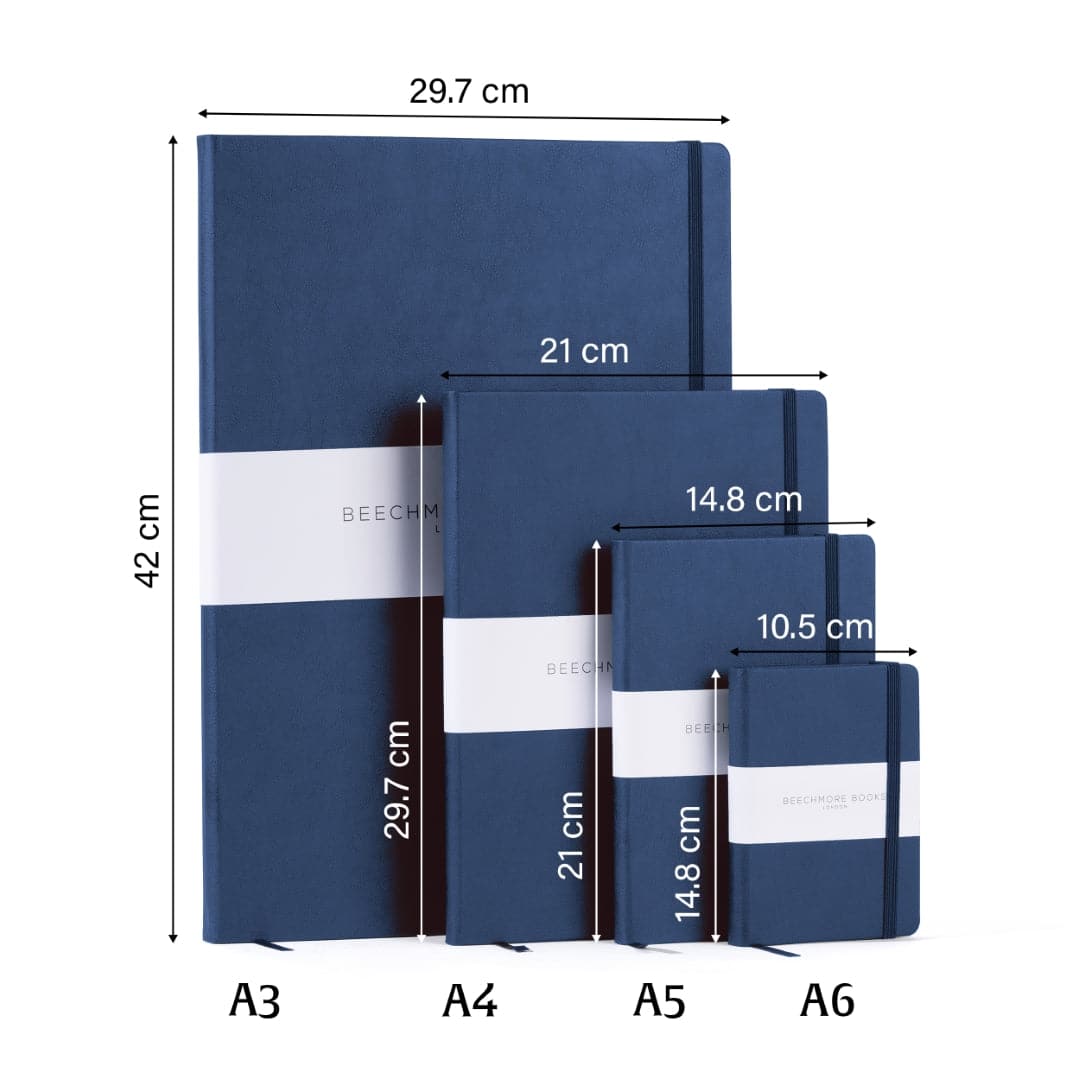 Cool Symphony Blue A5 graph paper book, a soothing companion for detailed planning and design.