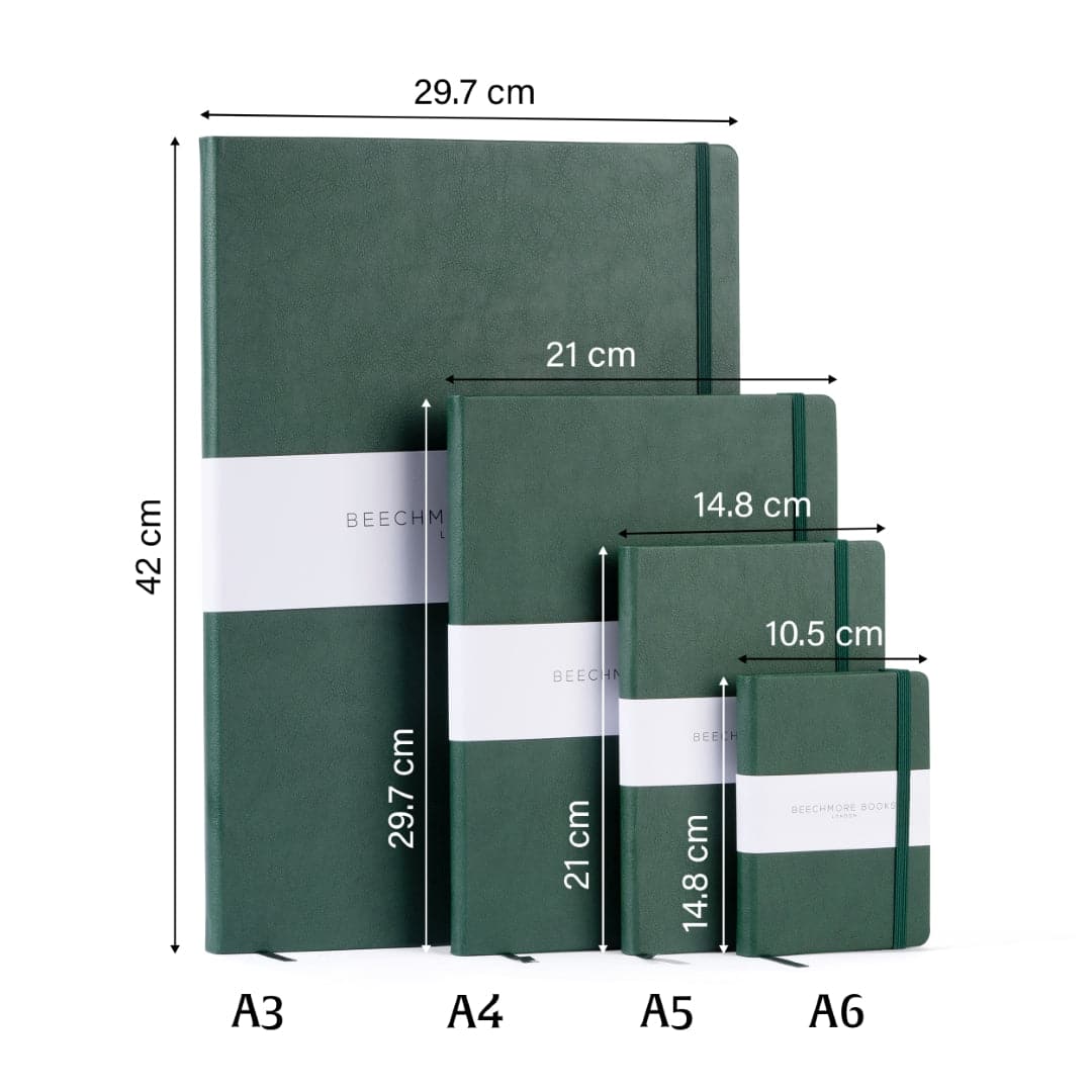 Fresh Dartmouth Green A5 graph book by Beechmore, encouraging organized thoughts and green ideas.
