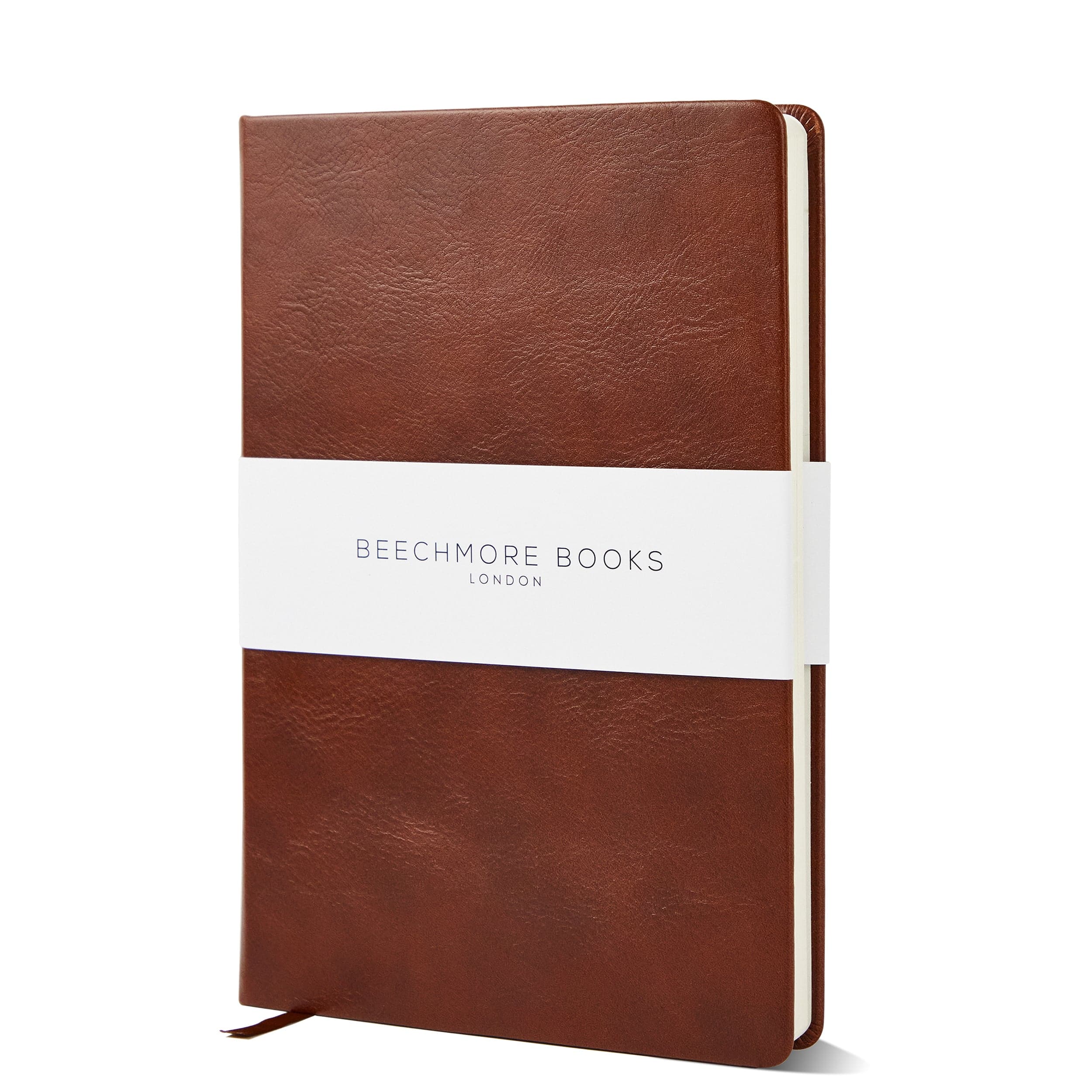 Chestnut Brown A5 Beechmore notebook, where luxury meets the precision of graph paper.