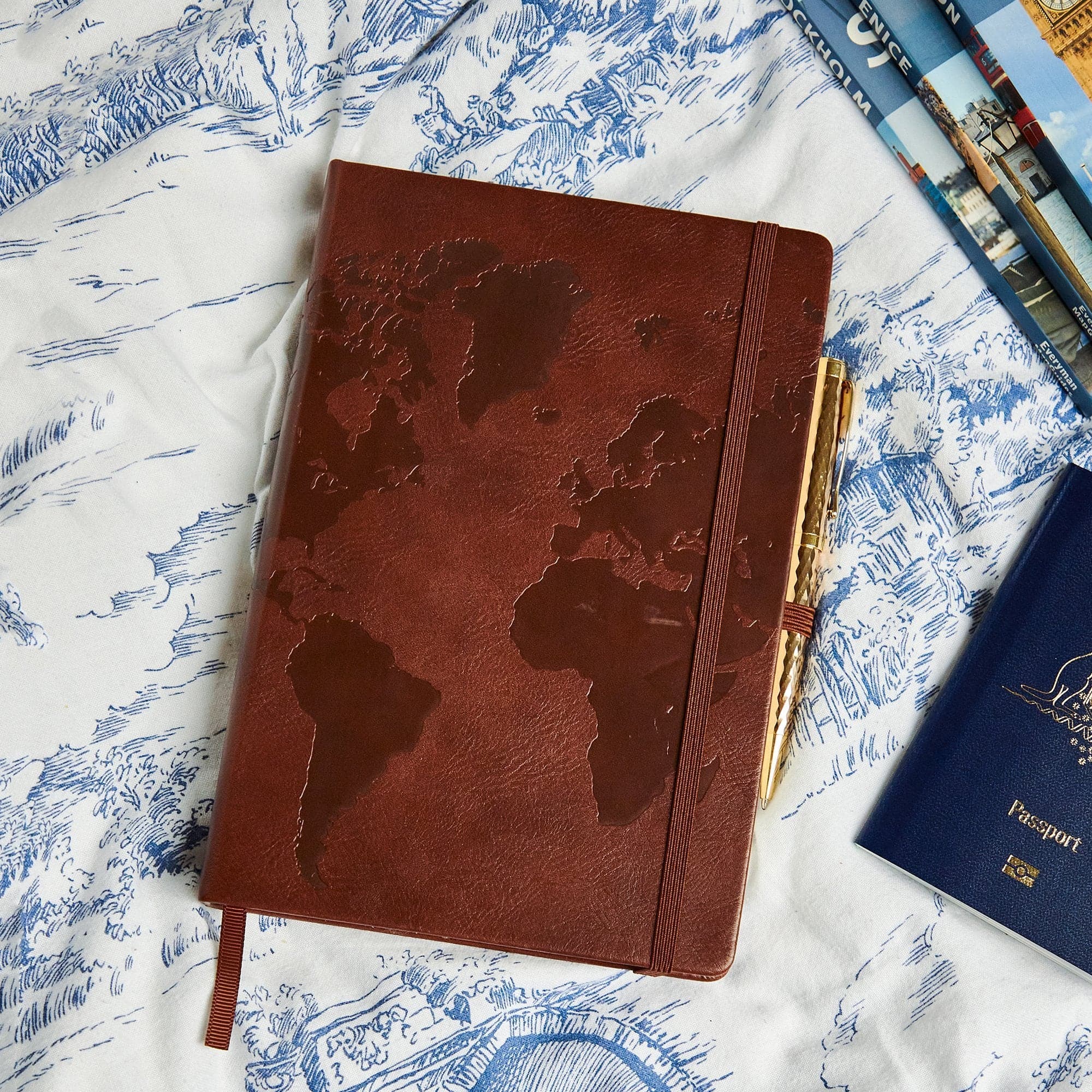 Chestnut Brown A5 Beechmore journal, a tribute to the timeless beauty of travel and exploration.